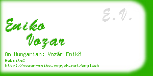 eniko vozar business card